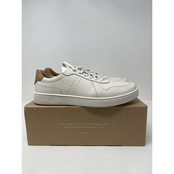 Nisolo Women's 9.5 Bria Go to Court Sneakers White Leather Lace Up Low To - Picture 5 of 9
